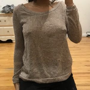 tan sweater